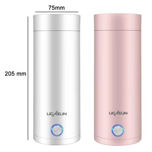 UGASUN Portable Electric Heated Cup, Color: EU Plug (Withe)