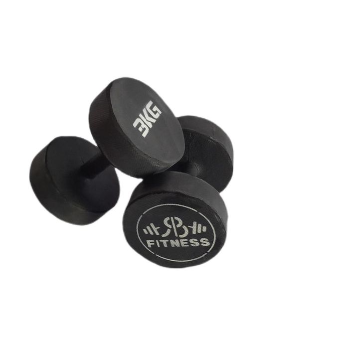 3kg dumbbells (rubber coated)