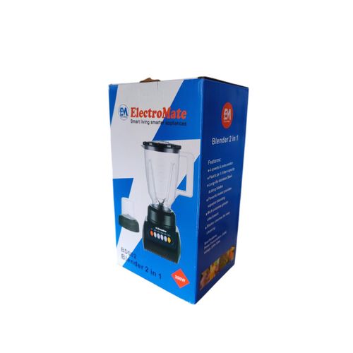 Em Electromate Blender 2 in 1  BD02  350W Powerful Kitchen Blender and Grinder Black