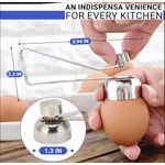 Egg Cracker Tool for Raw Eggs - Egg Shell Opener for Hard Boiled Eggs with Durable Stainless Steel Construction, Ergonomic &amp; Adjustable Design - Easy-to-Use Shell Cracker Tool for Easy-Boiled Eggs