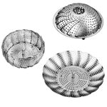 Folding Stainless Steel Steaming Tray Food Steamer Mesh Steamer Rack