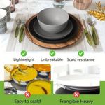 32-piece Kitchen Plastic Wheat Straw Cutlery Set