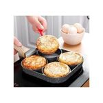 Quality Heavy Granite Non-Stick 4 Slot Pancake/Egg Pan Breakfast Maker