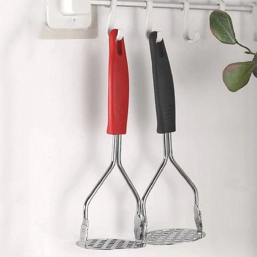 Stainless Steel Potato Masher – Heavy-Duty Kitchen Utensil for Effortless Mashing of Potatoes, Vegetables &amp; Fruits