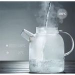 Heat Resistant Glass Teapot with Stainless Infuser For Coffee, Black Tea, Fruit Juice