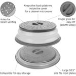 Collapsible Microwave Splatter Cover &amp; Colander - BPA-Free, Vented Lid with Hook Hole, Dishwasher Safe (1 Pack)