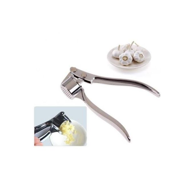 Stainless steel garlic crusher