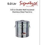 Signature 5Ltr Double Wall Insulated Stainless Steel Tea Urn For Home, Events, Restaurants Use
