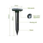 2PCS Solar Ultrasonic Animal Repeller Set – Waterproof Pest Control For Moles, Snakes &amp; Rodents
