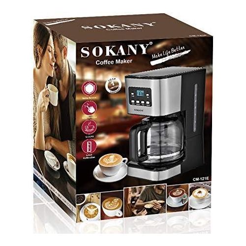 Sokany Digital Coffee Maker – Anti Dripping Function, Permanent Filter With Handle, Detachable And Washable Drip Tray