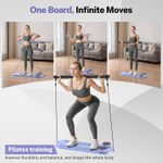 TodyJeyHo Pilates Board, Foldable Pilates Reformer Equipment with Timer, 7-in-1 Multi-Purpose Portable Pilates Reformer Machine Home Pilates Kit for Home Workout, Fitness, Exercise, Abs, Core Equipment