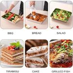 Gen 6 Pcs Stainless Steel Square Plate With Lid