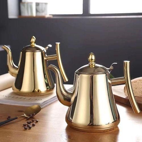 Luxurious Stainless Steel Tea Pot-gold