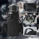 CustomWaterproof Nylon Zipper Magnet Phone Crossbody Pouch Sport Fitness Water Bottle Holder Magnetic Gym Bag for Gym with Strap