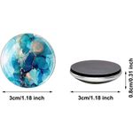 12Pcs Marble Texture Crystal Refrigerator Glass Magnetics