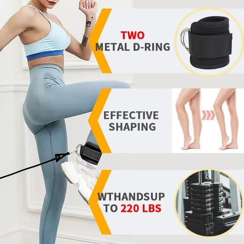 Resistance Band Training Set with Ankle Straps – Complete Home Gym Workout Kit for Full-Body Strength Training, Leg &amp; Glute Exercises, Portable Fitness Equipment with Carry Bag