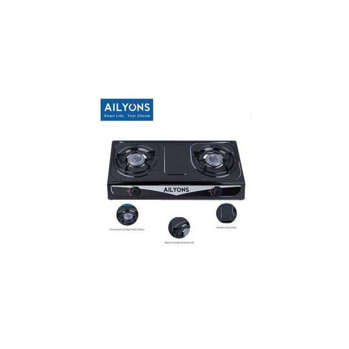 AILYONS 2 Burner Table Top Stainless Steel Gas Stove Cooker