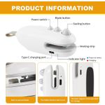 Mini Food Bag Sealer, Portable Heat Sealing Tool for Snack Preservation (1 PC)