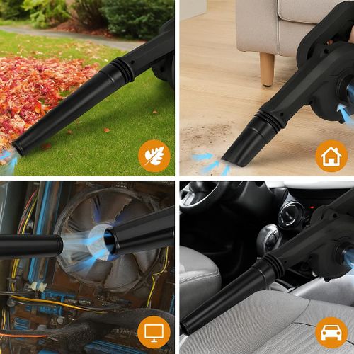 Mythco Cordless 2-in-1 Leaf Blower &amp; Vacuum Cleaner with Strong Suction, Air Duster &amp; Inflator/Deflator – Lightweight, Rechargeable for Home, Car &amp; Outdoor Use