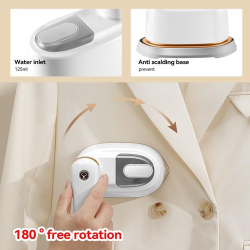 TodyJeyHo Mini Steam Iron, 2-IN-1 Handheld Travel Steam Iron,1100W &amp; 15s Fast Heat Up, Portable Steamer Iron for Home &amp; Gift, Travel