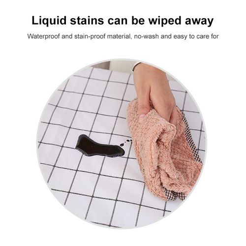 137x152cm Warm High Temperature Waterproof Oil Proof PVC Grid Dining Table Pad