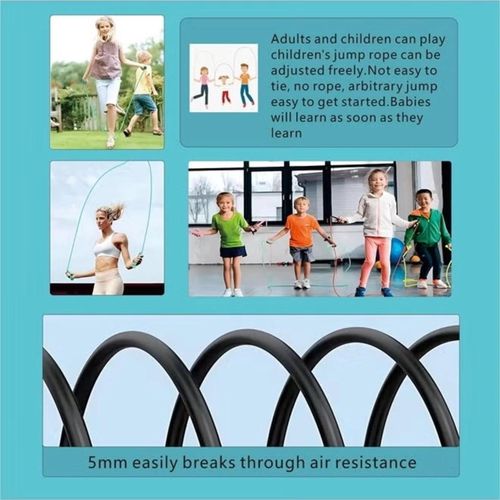 ShebSheb 2 Pack Jump Rope for Fitness, Speed Rope Skipping Rope for Men, Kids and Women, Jumping Rope for Workout, Tangle-Free PVC Long Jump Rope Set, Adjustable Exercise Jumping Rope for Adult