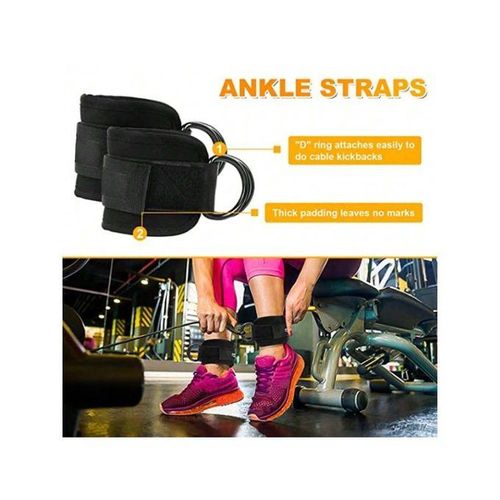 1pc Strap Cable Hine Resistance Band Adjustable Comfortable Ankle Cuff Glutes Kickbacks, Leg