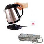 IPCONE  Stainless Steel Cordless Kettle Plus FREE 4 Way Extension
