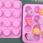12 Grids Different Flower Grass Shape Silicon Model