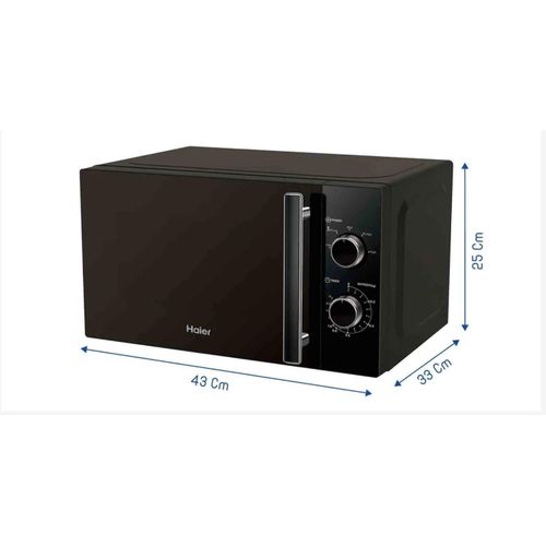 Haier HMW20M-B, 20 Litres,700W Analog Microwave Oven - Black (1YR WRTY)