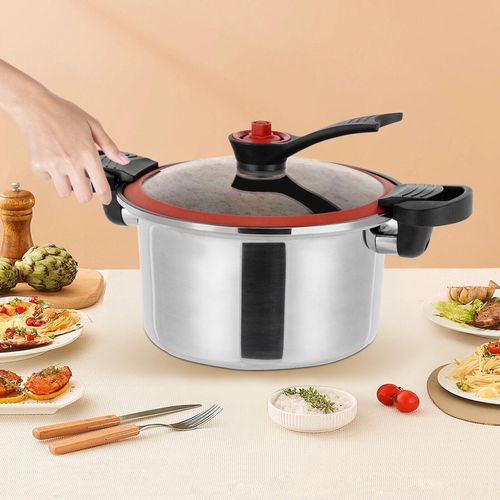 3L stainless steel low-pressure cooker, multi-functional double-handled soup pot
