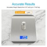 TodyJeyHo Food Kitchen Scale, Digital Grams and Ounces for Weight Loss, Baking, Cooking, Keto and Meal Prep, LCD Display, 304 Stainless Steel