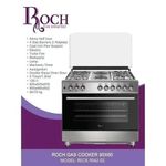 Roch 60×90  Cooker 4 Gas + 2 Electric Plates, Electric Oven