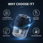 Mini Electric Garlic Chopper Stainless steel  Perfect For Carrots Chili Peppers And Tomatoes Large Capacity