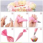 SXCHEN 40-Pack Cake Baking Pink Decorating Nozzle Set