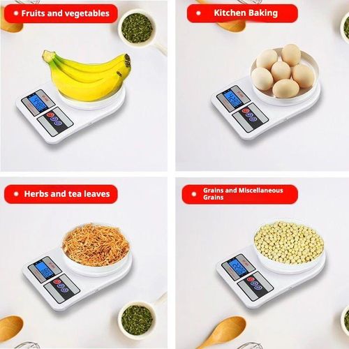 Digital Food Scale 10kg, High Precision 1g Accuracy Kitchen Scale with LCD Display for Cooking and Baking