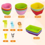 50pcs Cake Mold, Silicone Lunch Box Partition, Lunch Box Accessories