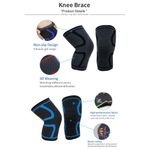Knee Sleeve Compression Brace Support Wrap SMALL MEDIUM LARGE Black