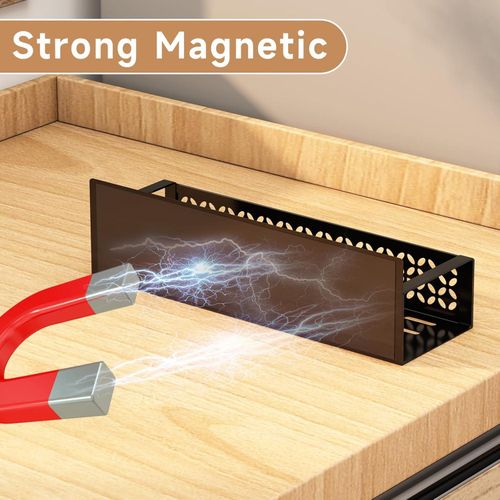 2pcs refrigerator magnetic spice rack, wall-mounted storage rack, with paper towel holder