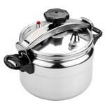 Nunix Aluminium Pressure Cooker - Explosion Proof - 7  Litres - Silver