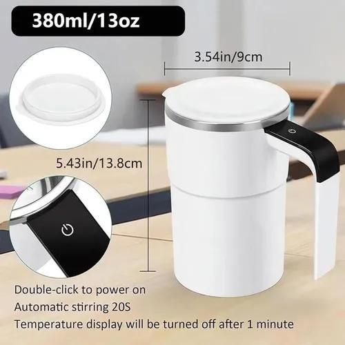 Smart Self-Stirring Mug – Rechargeable Magnetic Coffee Mixer with Digital Display