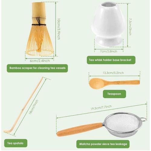 Premium 5-Piece Bamboo Matcha Whisk Set