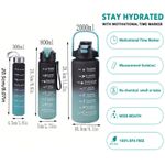3 Pcs Motivational Sports Bottle,2000ml/800ml/300ml, BPA-Free Sports Bottle
