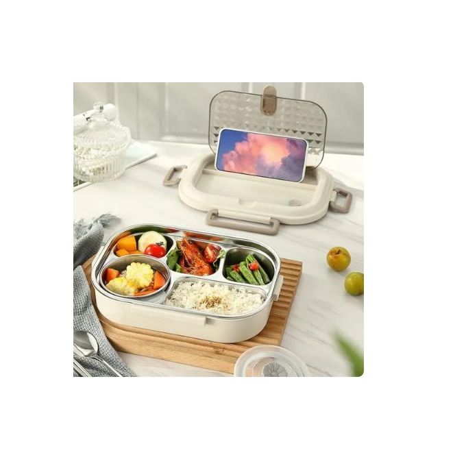 Microwaveable Stainless Steel Insulated Bento Box-4-piece set