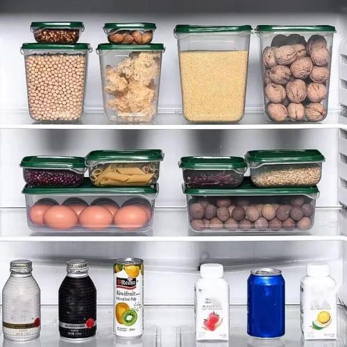 VIC 17Pcs/Set Preservation Box Plastic Lunch Box Refrigerator Packsaging Microwave