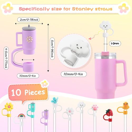 10pcs Straw Cover Cap For Stanley Cup