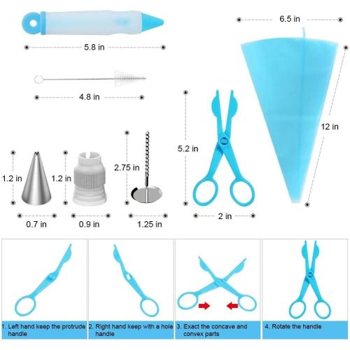 42 Piece Cake Decorating Supplies Piping Bags And Tips Set