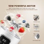Portable personal electric USB juicer, 450ML mini blender, capable of making milkshakes and smoothies, 12 blades, compact, convenient, and multifunctional (white)