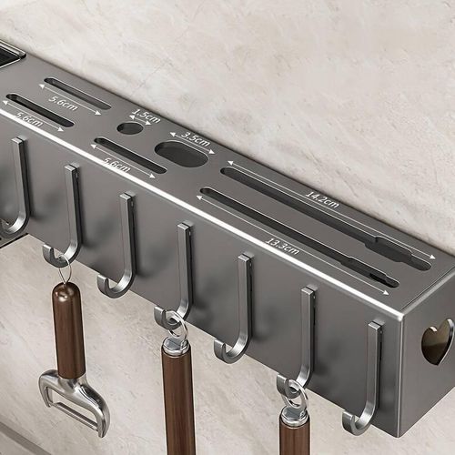 60CM k-n-ife rack with rod, chopstick storage rack, wall-mounted cutlery rack