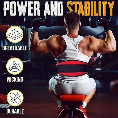 Men's Weightlifting Lumbar Support Belt, Adjustable Fitness Belt